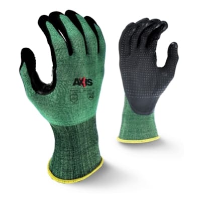 Radians AXIS™ Cut Protection Level A2 Foam Nitrile Coated Glove with Dotted Palm