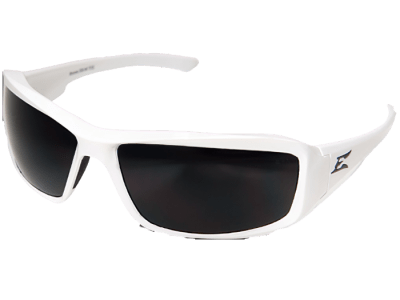 Edge -  Brazeau Designer Series, White Frame, Polarized Smoke Lens