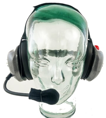 Carbon Checker Series Behind The Head Crew Chief Headset for Racing Radios