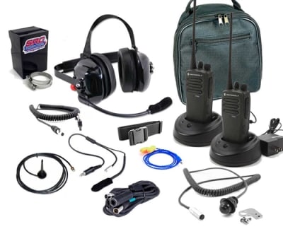 5 Watt Pro Digital Racing Radios Package with Motorola R2 Digital Radio, PTT, and Antenna for Speedway and Road Track Communications