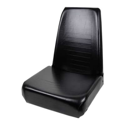 Concentric Steel Pan Seat with Backrest, Black 32000-BK