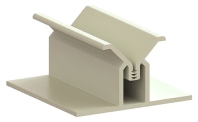 1" 10BVCL Beveled Edge Mid-Wall Fabric Wall-Mount Track System