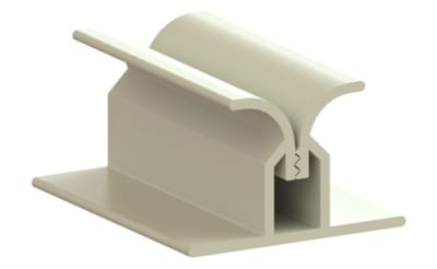 1" 10COCL Radius Edge 63-Piece Fabric Wall-Mount Track System, Mid-Wall