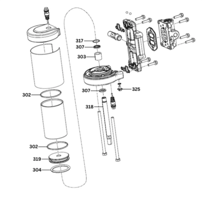 Graco 26D217 air motor repair kit for T4 transfer pump