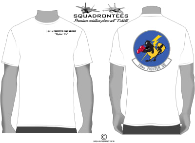 104th FS  Fightin' O's Logo Back Squadron T-Shirt, USAF Licensed Product