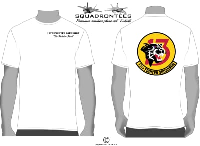 13th Fighter Squadron Logo Back Squadron T-Shirt, USAF Licensed Product