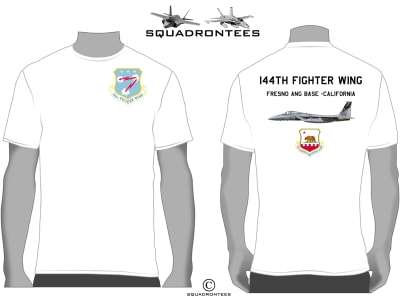144th Fighter Wing Squadron T-Shirt D2 - USAF Licensed Product