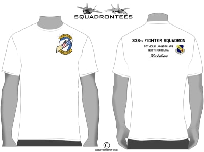 336th Fighter Squadron Rocketeers Squadron T-Shirt D1, USAF Licensed Product