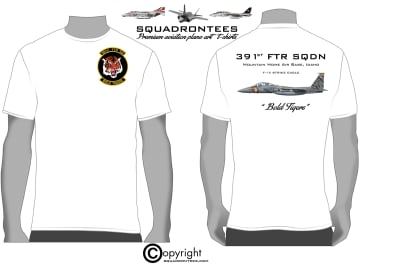 391st FS Bold Tigers Squadron T-Shirt D2, USAF Licensed Product