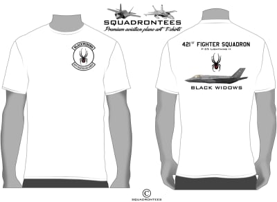 421st Fighter Squadron Kiss of Death Squadron T-Shirt D3, USAF Licensed Product