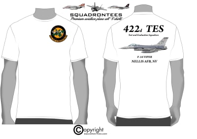 422d TES F-16 Squadron T-Shirt D1, USAF Licensed Product