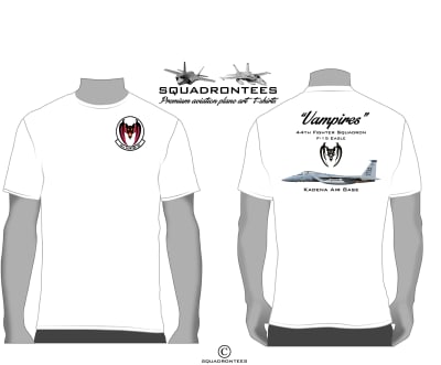 44th Fighter Squadron Vampires F-15 Squadron T-Shirt - USAF Licensed Product