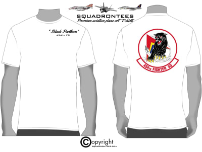 494th FS Black Panthers Squadron T-Shirt D1, USAF Licensed Product