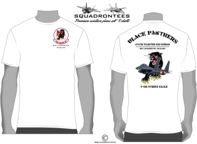 494th FS Black Panthers Squadron T-Shirt D2, USAF Licensed Product