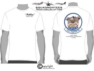 525th FS Bulldogs Squadron T-Shirt D3, USAF Licensed Product