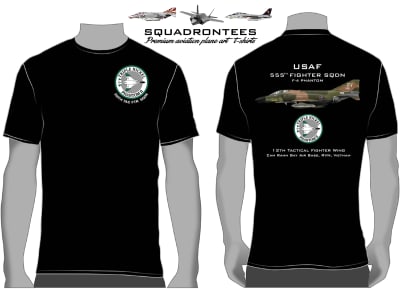 555th FS Triple Nickel F-4 Phantom Squadron T-Shirt D8 , USAF Licensed T-Shirt