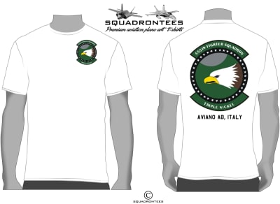 555th Fighter Squadron Logo Back Squadron T-Shirt - USAF Licensed Product