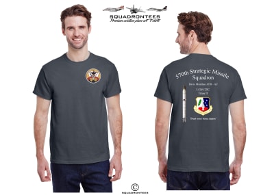 570th Strategic Missile Squadron  T-Shirt, USAF Licensed Product