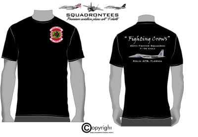 60th FS F-15 Fighting Crows Squadron T-Shirt - USAF Licensed Product