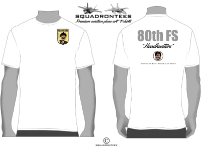 80th FS Logo Back Squadron T-Shirt - USAF Licensed Product
