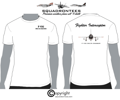 F-102 Delta Dagger - Premium Plane Art Squadron T-Shirt
