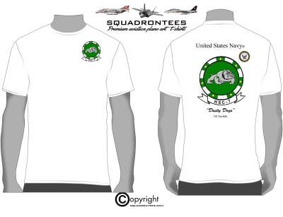 HSC-7 Dusty Dogs Logo Back Squadron T-Shirt - USN Licensed Product