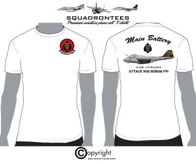VA-196 Main Battery A-6 Squadron T-Shirt - USN Licensed Product