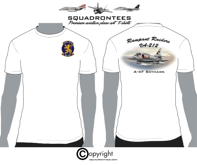 VA-212 Rampant Raiders A-4 Squadron T-Shirt - USN Licensed Product
