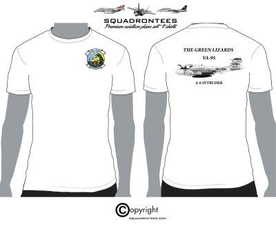 VA-95 Green Lizards A-6 Squadron T-Shirt - USN Licensed Product