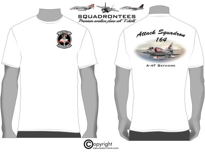 VA-164 Ghost Riders A-4 Skyhawk Squadron T-Shirt - USN Licensed Product