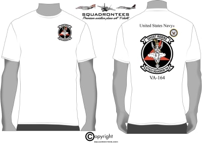 VA-164 Ghost Riders Logo Back Squadron T-Shirt - USN Licensed Product