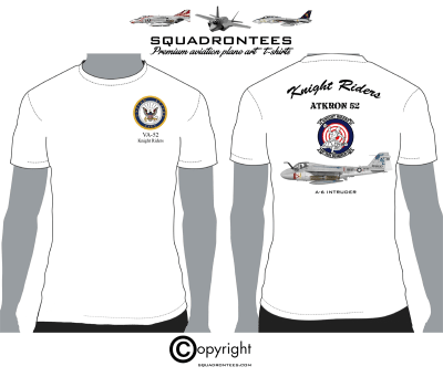 VA-52 A-6 Knight Riders Squadron T-Shirt - USN Licensed Product