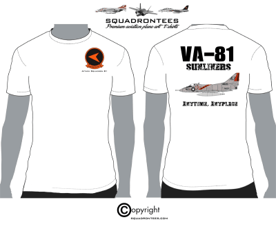 VA-81 Sunliners A-4 Squadron T-Shirt - USN Licensed Product