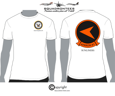 VA-81 Sunliners Logo Back Squadron T-Shirt - USN Licensed Product