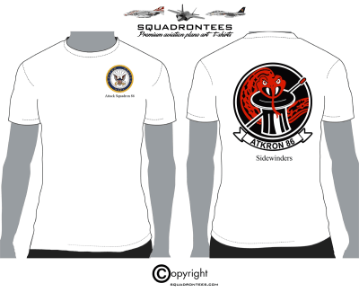 VA-86 Sidewinders Logo Back Squadron T-Shirt - USN Licensed Product