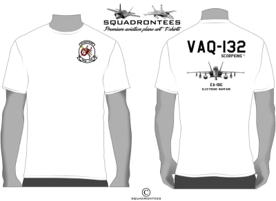 VAQ-132 Scorpions EA-18G Growler Squadron T-Shirt - USN Licensed Product