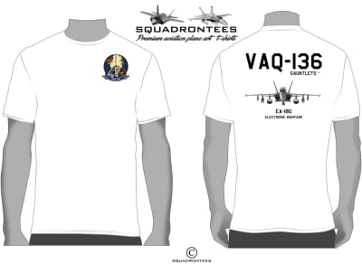 VAQ-136 Gauntlets EA-18G Growler Squadron T-Shirt - USN Licensed Product