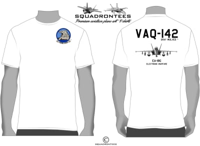 VAQ-142 Grey Wolves EA-18G Growler Squadron T-Shirt - USN Licensed Product
