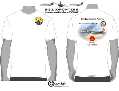 VF-111 Sundowners F-14 Tomcat Omar Squadron T-Shirt - USN Licensed Product