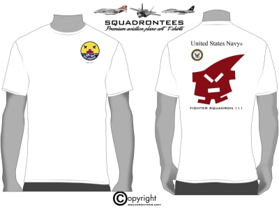 VF-111 Sundowners SS Omar Logo Back Squadron T-Shirt - USN Licensed Product