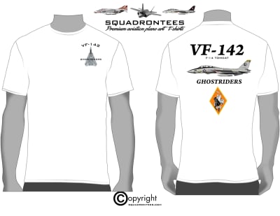 VF-142 Ghostriders F-14 Tomcat Squadron T-Shirt D3 - USN Licensed Product