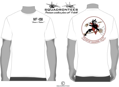 VF-191 Satan's Kittens Logo Back Squadron T-Shirt - USN Licensed Product