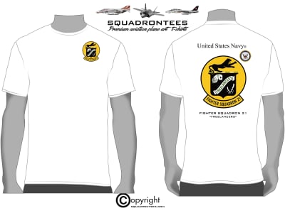 VF-21 Freelancers Logo Back Squadron T-Shirt - USN Licensed Product