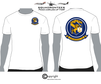 VF-32 Fighting Swordsmen Logo Back Squadron T-Shirt - USN Licensed Product