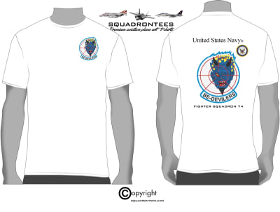 VF-74 Be-Devilers Logo Back Squadron T-Shirt - USN Licensed Product