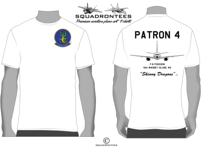 VP-4 Skinny Dragons P-8 Squadron T-Shirt, USN Licensed Product