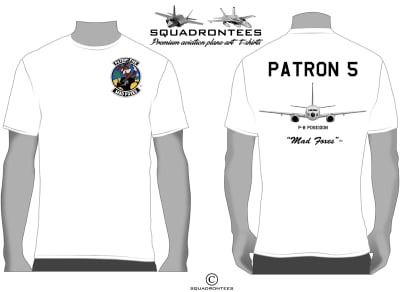 VP-5 Mad Foxes P-8 Squadron T-Shirt, USN Licensed Product