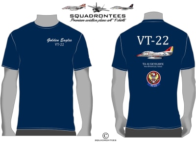 VT-22 Golden Eagles TA-4J Squadron T-Shirt, USN Licensed Product
