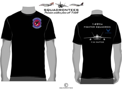 149th Fighter Squadron T-Shirt D3, USAF Licensed Product