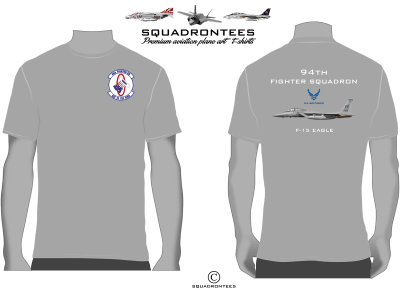94th FS F-15 Squadron T-Shirt D6  - USAF Licensed Product
